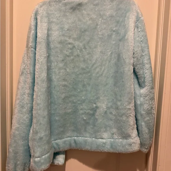 Lilly Pulitzer Light Blue Fuzzy Jacket - Picture 6 of 6